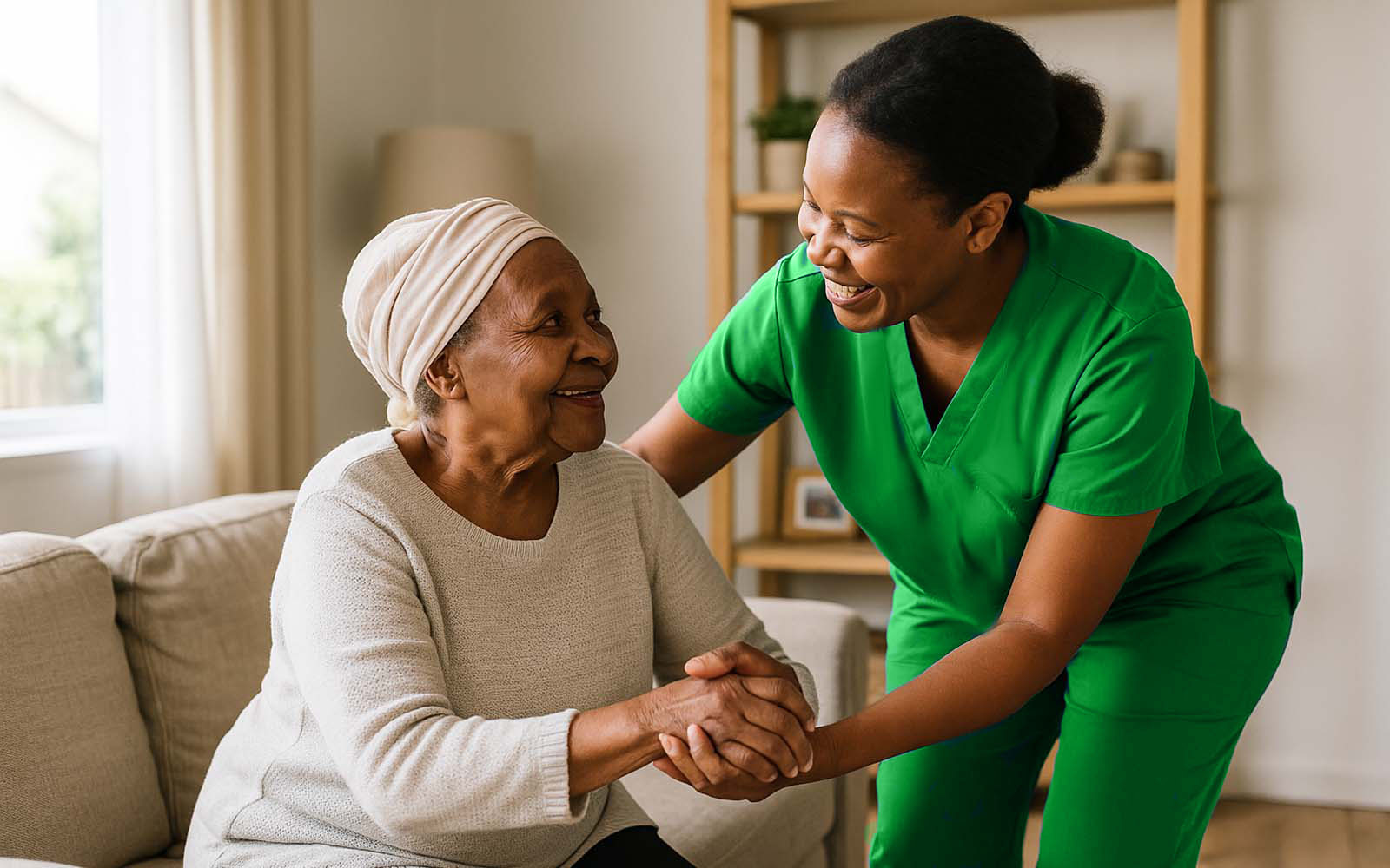 Sunnykate Care team with client